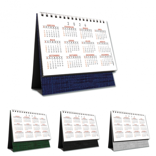 CALENDÁRIO EM PERCALUX LINHO C/ WIRE-O-MB02500