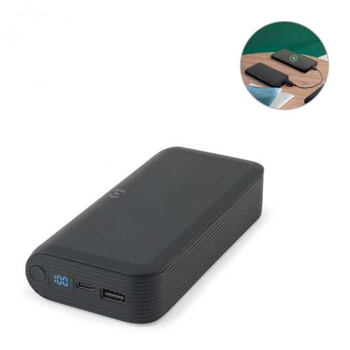 Bateria portátil em ABS 100% reciclado 20.000 mAh-mb97144